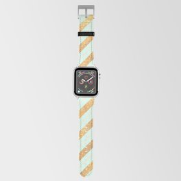 Abstract geometrical teal coral gold glitter  Apple Watch Band