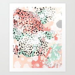 Breah - abstract painting pastel colors nursery baby gender neutral hipster Art Print