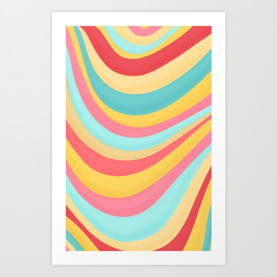 Candy Curves Art Print