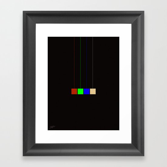 hanging cmyk Framed Art Print