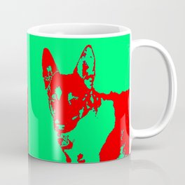 red Mitzi on green Coffee Mug