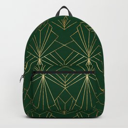 Art Deco in Emerald Green Backpack