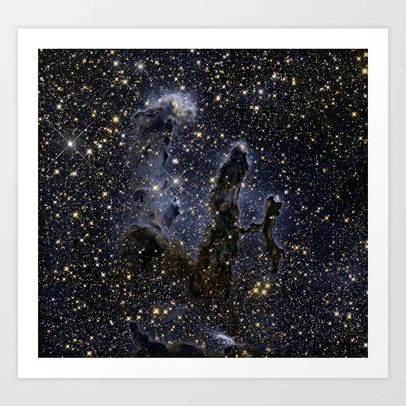 Pillars of Creation / Eagle Nebula in infrared (NASA/ESA Hubble Space  Telescope) Art Print by Maria Popova | Society6