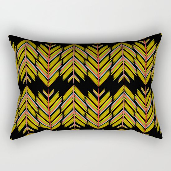 Yellow and orange feathers Rectangular Pillow