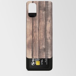 Background of old vertical wooden wall texture photo Android Card Case