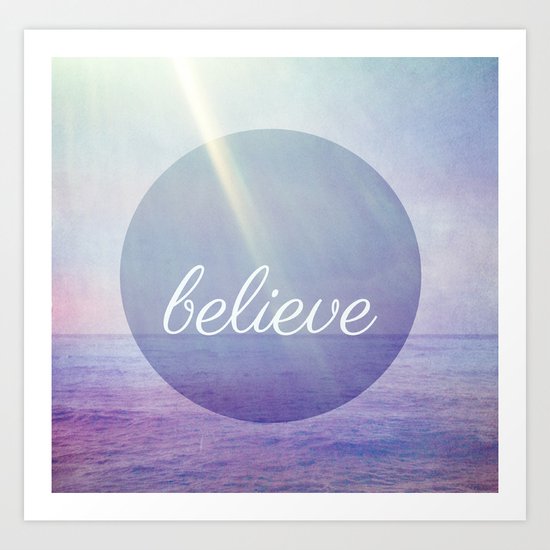 Believe {Purple Version} Art Print