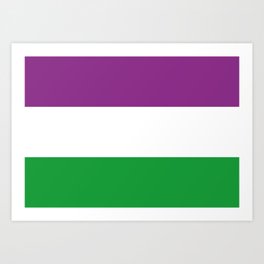Suffragettes | Purple White Green | Stripes | Women's Rights | Art Print