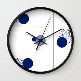 Minimalist blue art Wall Clock