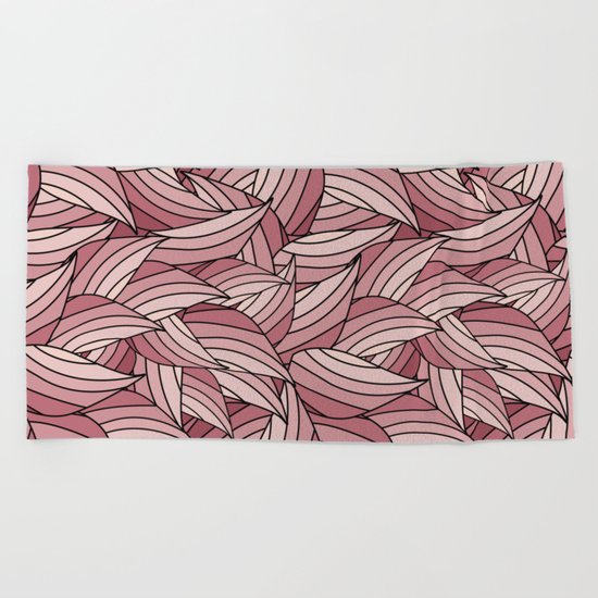 PALE DOGWOOD LEAVES B (abstract flowers nature) Beach Towel