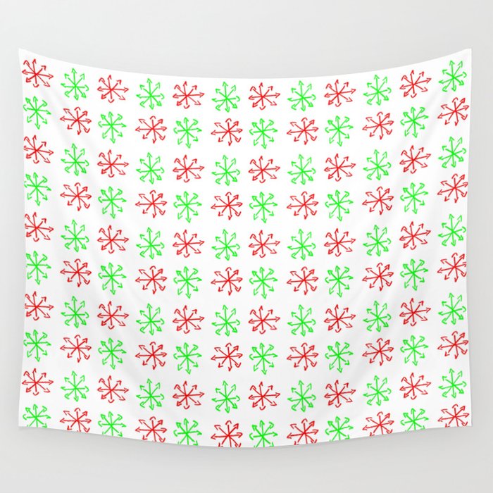 Arrows 1 - green and red Wall Tapestry