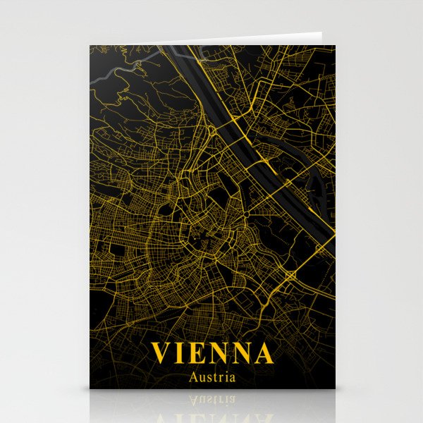 Vienna map Stationery Cards