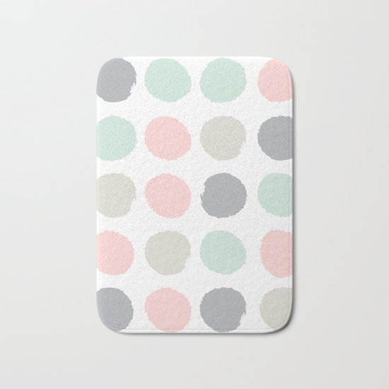 Hayes - minimal dots gender neutral baby modern nursery art decor trendy Bath Mat