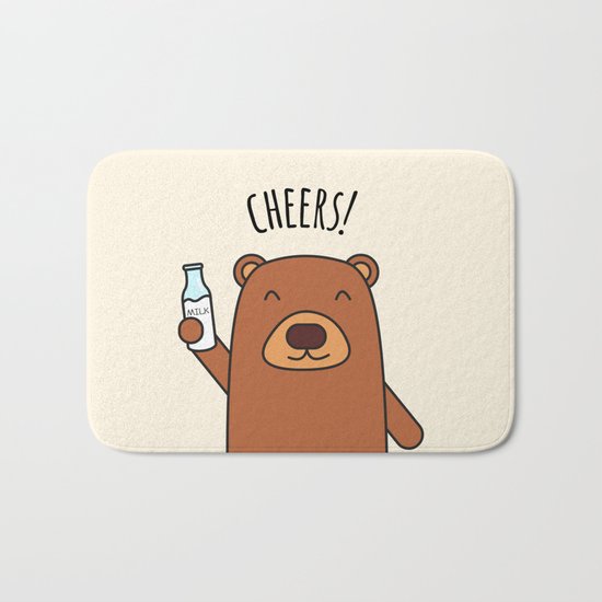 Cheers, Bear! Bath Mat