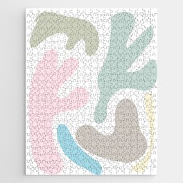 32 Abstract Shapes Pastel Background 220729 Valourine Design Jigsaw Puzzle