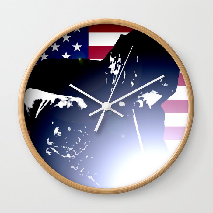 Welder American Flag Wall Clock By Jsdavies Society6