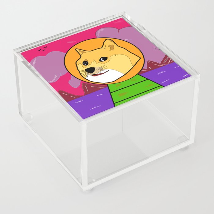 Shiba inu Dog - The King of Crypto World Acrylic Box