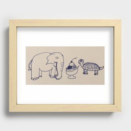 Animal Ice Cream Date Recessed Framed Print