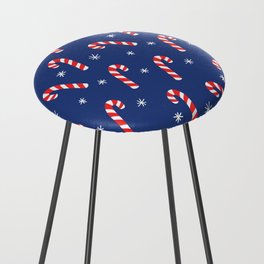 Candy Cane Pattern (blue/red/white) Counter Stool