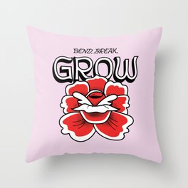 Bend, Break, Grow. Throw Pillow