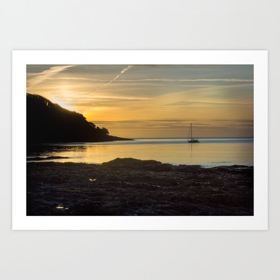 Sunrise Pendennis Point Falmouth Art Print