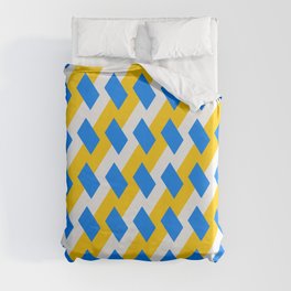 Patterns Abstract Blue Yellow White Duvet Cover