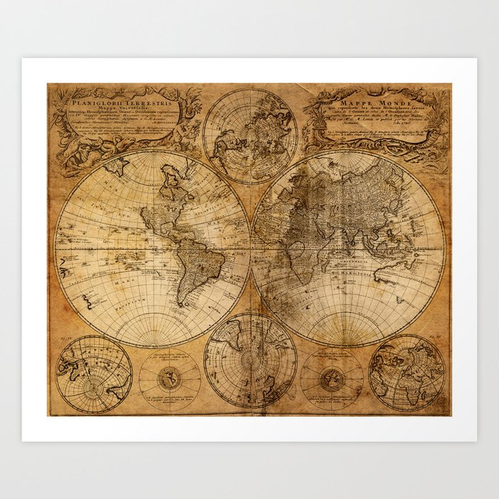 World Map 1746 Art Print