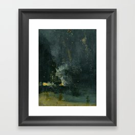 Nocturne in Black and Gold by Whistler, 185 Framed Art Print