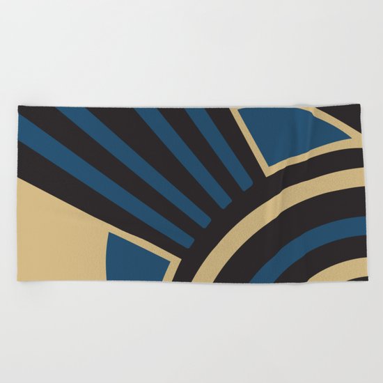 Art Deco Beautiful Life In Blue Beach Towel