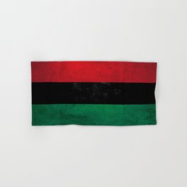 Distressed Afro-American / Pan-African / UNIA flag Hand & Bath Towel