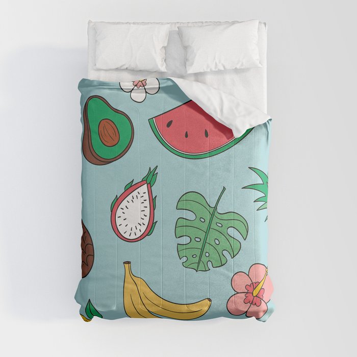 Tropical Fruits Comforter