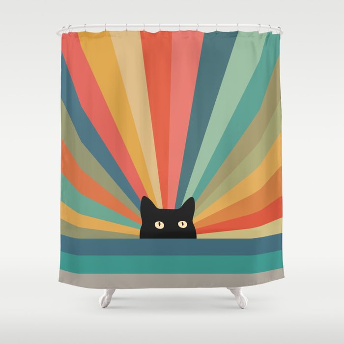 Cat Landscape 165C Shower Curtain
