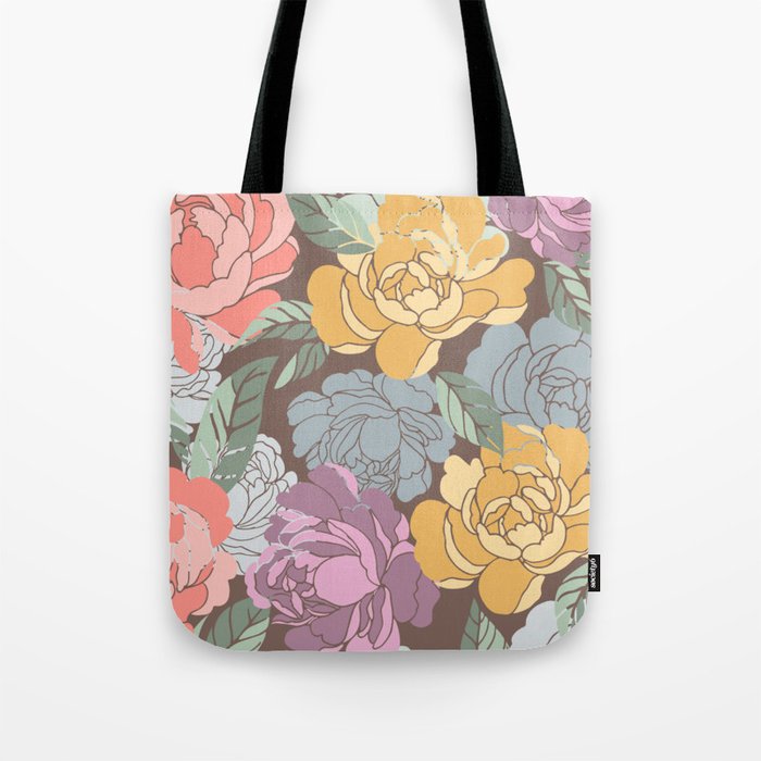 peony floral prints Tote Bag