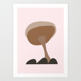 Mushroom, Mid Century, Nordic Decor Art Print