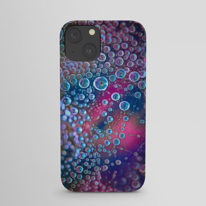 Magic iridescent colorful dew drops iPhone Case