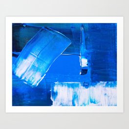 Blue Ocean Abstract Painting Art Print