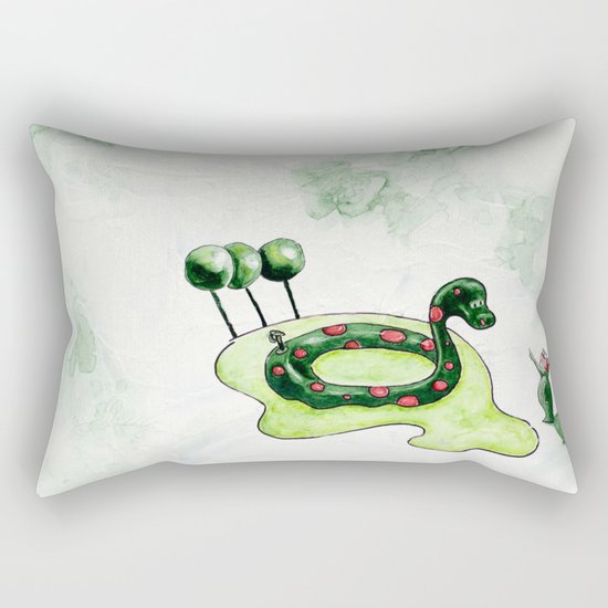 The Lake Monster Rectangular Pillow