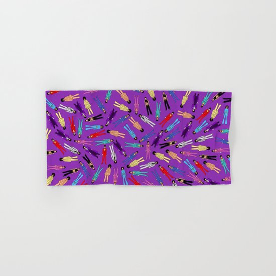 Purple Pattern 2 Hand & Bath Towel