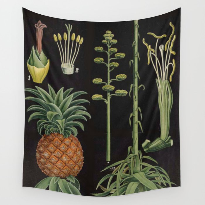 Botanical Pineapple Wall Tapestry