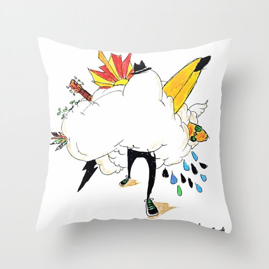ED IN THE CLOUDS Throw Pillow