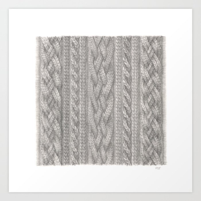 Cable Knit Art Print