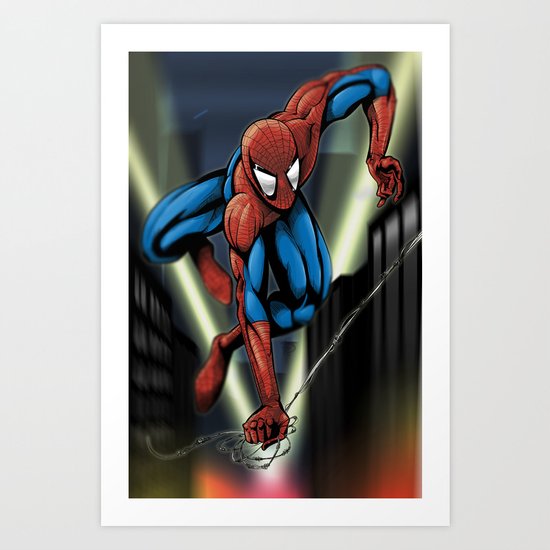 Sharp Spidey Swing Art Print