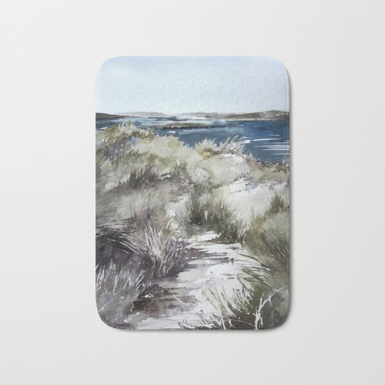 Cold seashore grass Bath Mat