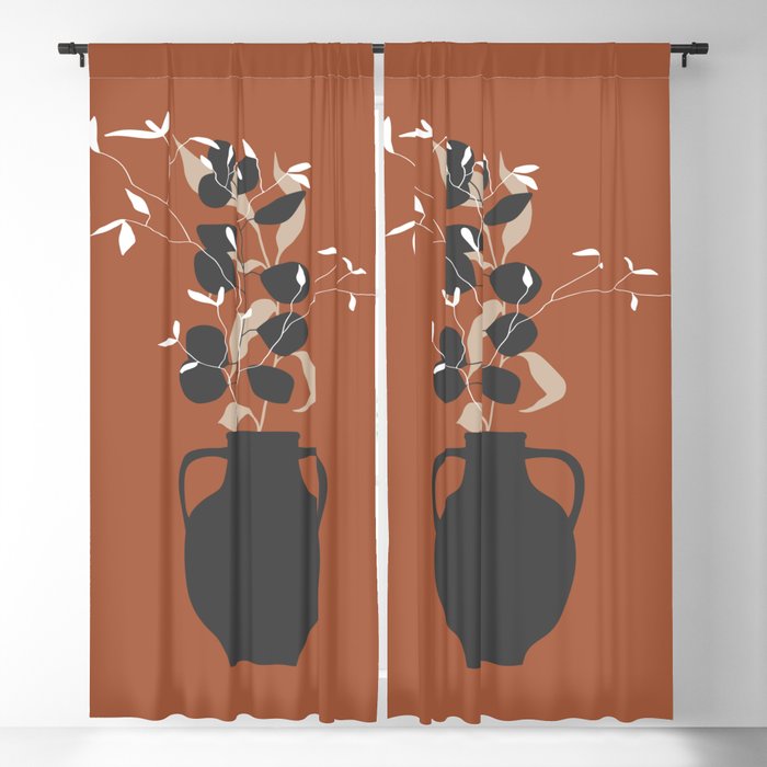 Rustic Floral Arrangement Blackout Curtain