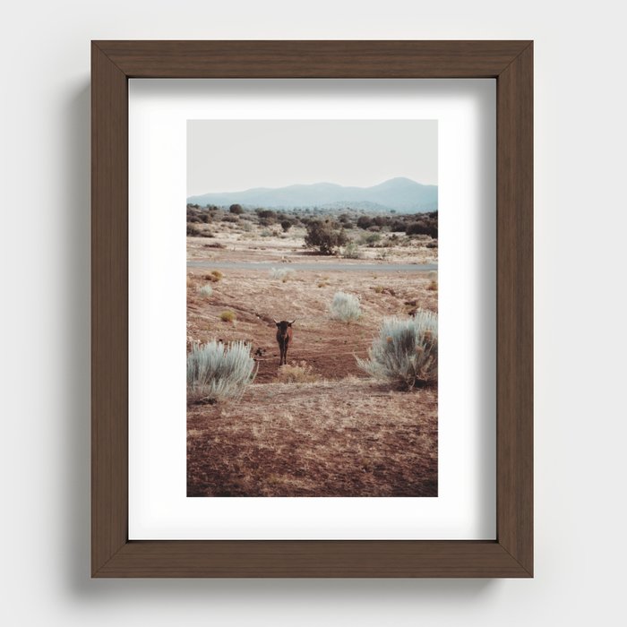 Western pastel Texas  Recessed Framed Print