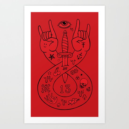 lament red Art Print