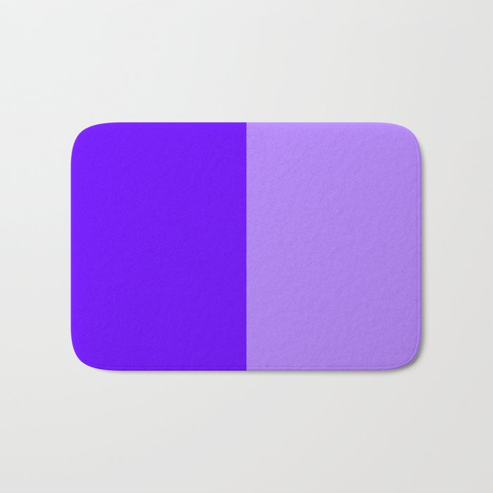 Violet Two Monochrome Tone Color Block Bath Mat