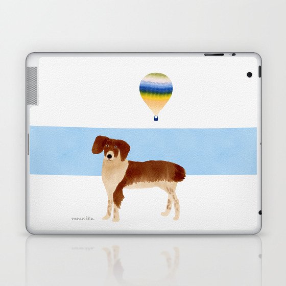 Dog and a Ballon - Brown Laptop & iPad Skin