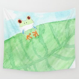 green frog Wall Tapestry
