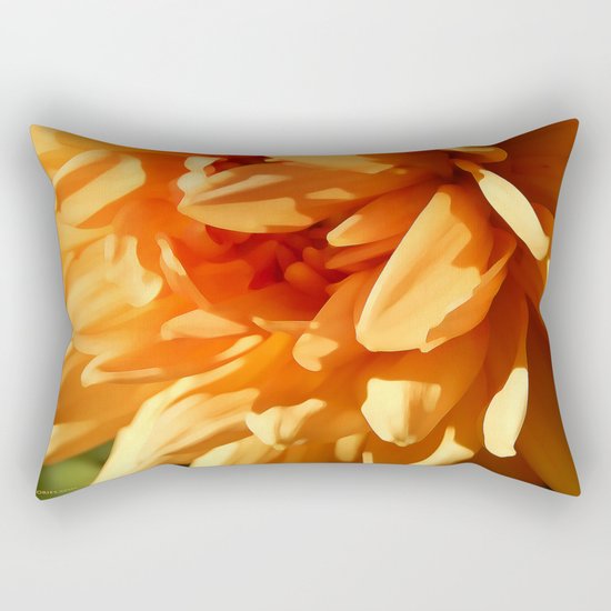 Vermont Autumn Golden Flower Rectangular Pillow