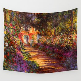 Garden Path at Giverny - Claude Monet 1902 Wall Tapestry